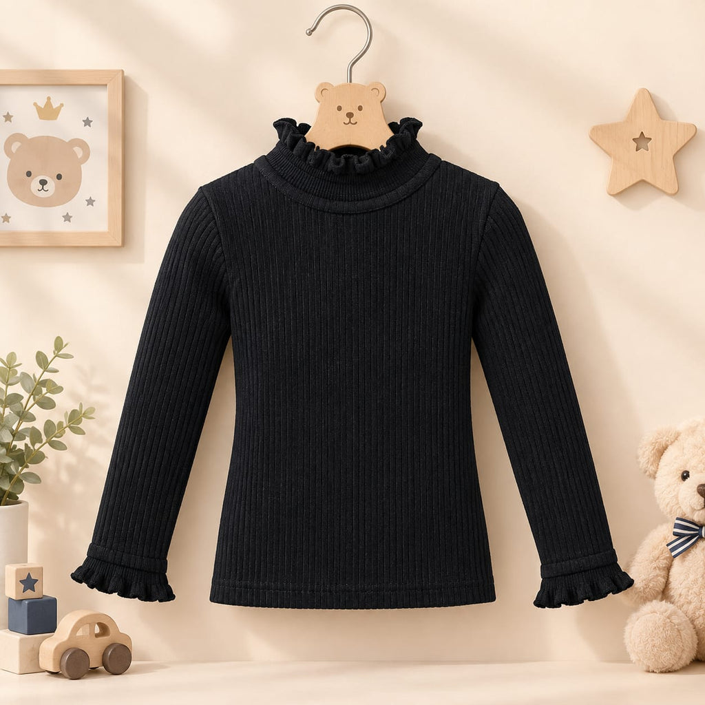 Girls Winter Mock neck Black