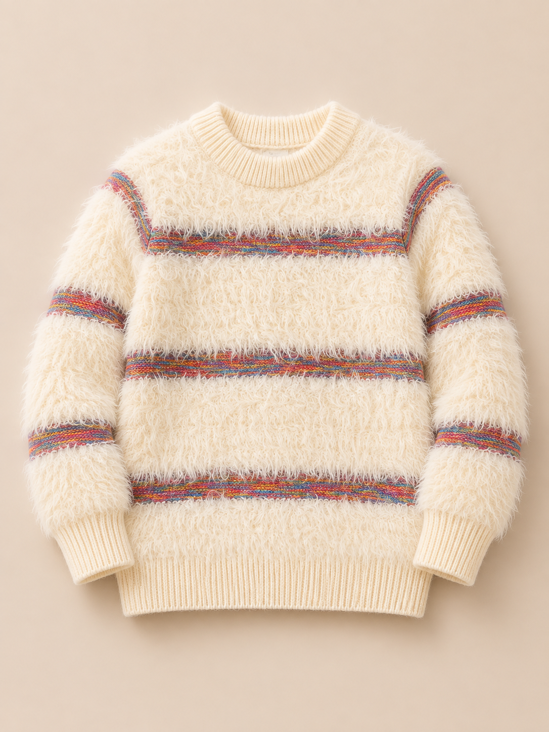 Boys Fur Sweatshirt Off-white