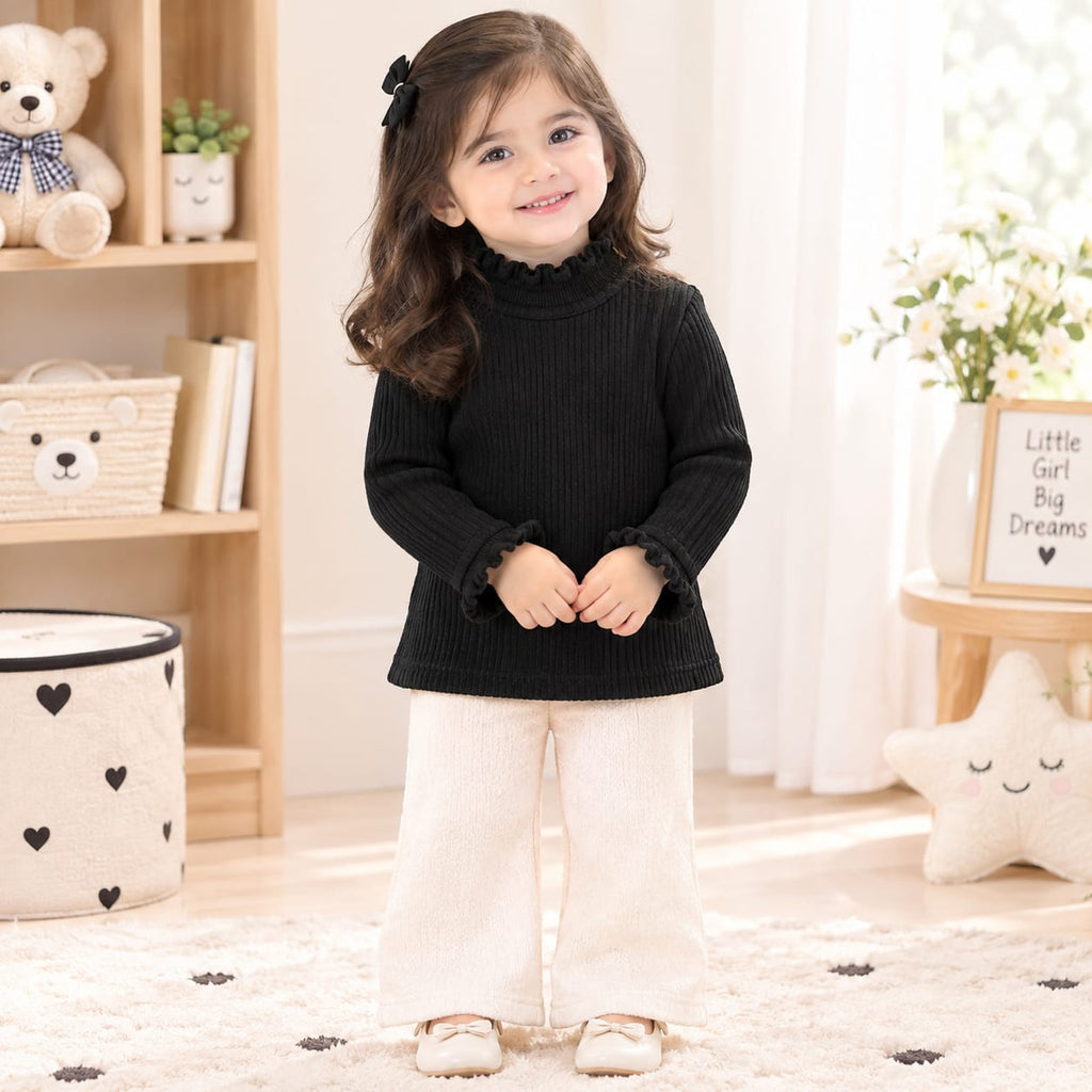 Girls Winter Mock neck Black