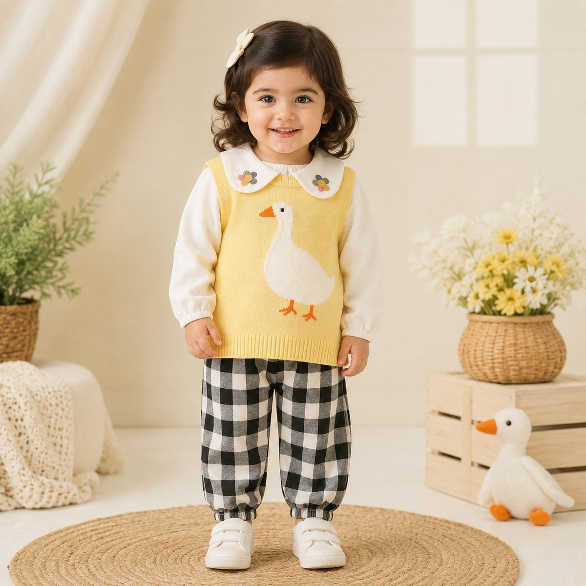 Baby 3pc's Suit Set Duck Yellow