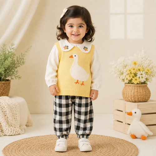 Baby 3pc's Suit Set Duck Yellow