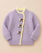 Light Purple Front Open Woolen Shirt