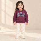 Kids Maroon GAP Logo Sweatshirt – Boys & Girls Full Sleeve Crew Neck Winter Pullover