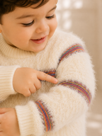Boys Fur Sweatshirt Off-white