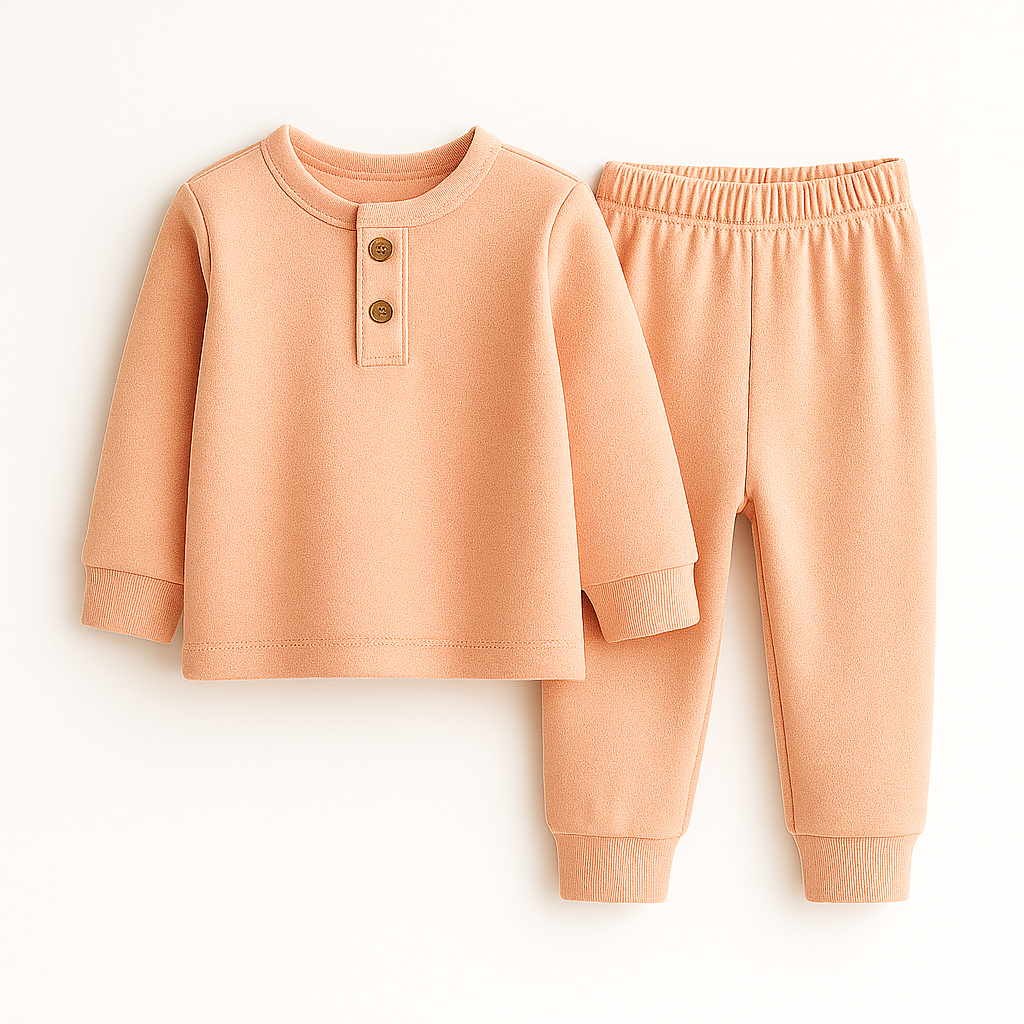  KIDS HENLEY INNERWEAR SWAN PEACH 24(7-8Y)