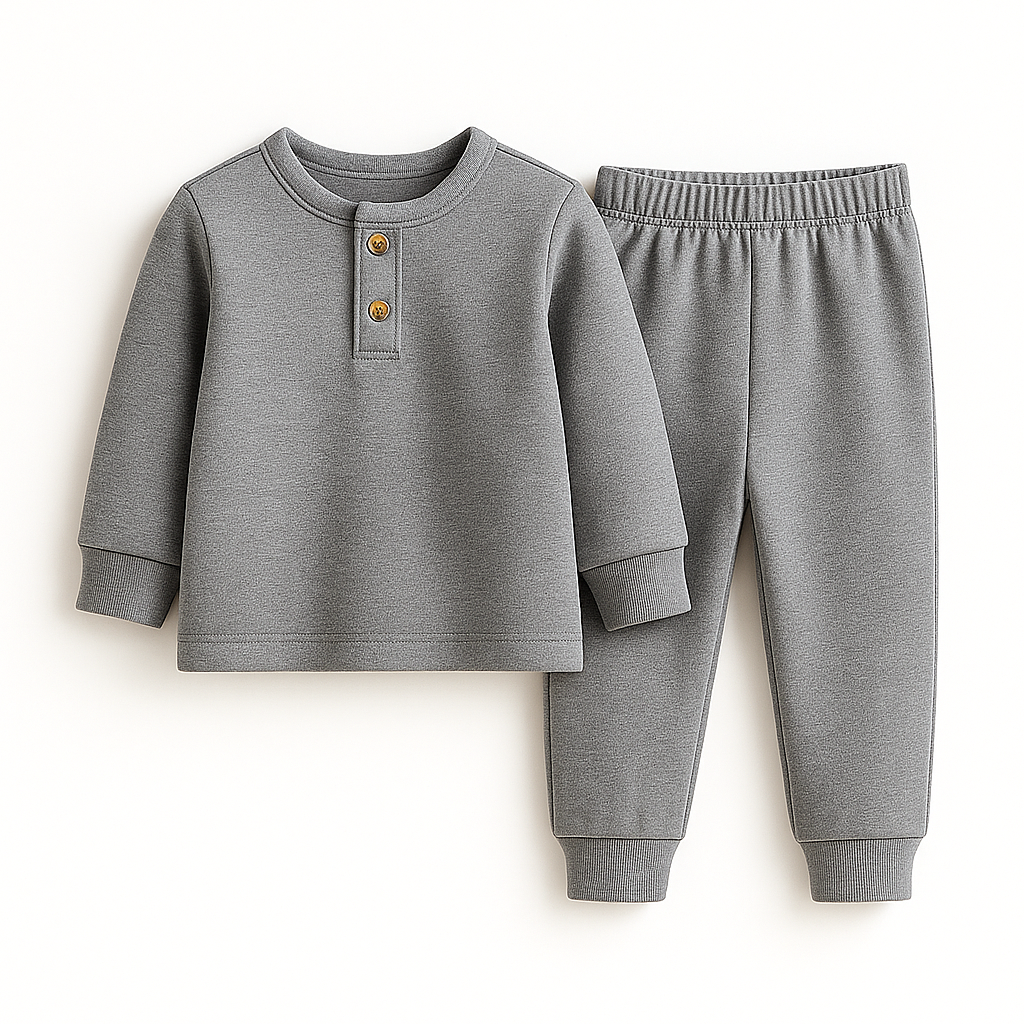  KIDS HENLEY INNERWEAR SWAN GREY 22(5-6Y)