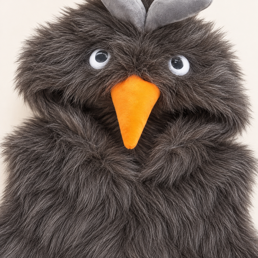 Kids Black Fluffy Chicken Hooded Faux Fur Vest – Cute Winter Outfit