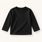 SEO Product Name: Kids’ Long-Sleeve Shirts – Pack of 3 | Black, White & Beige