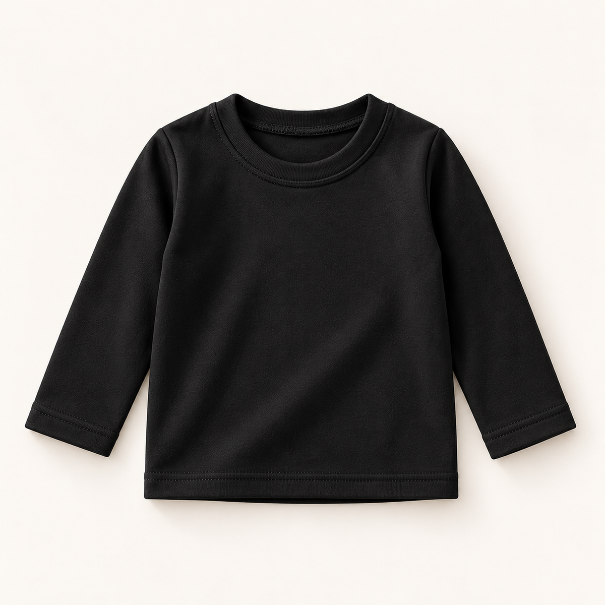 SEO Product Name: Kids’ Long-Sleeve Shirts – Pack of 3 | Black, White & Beige