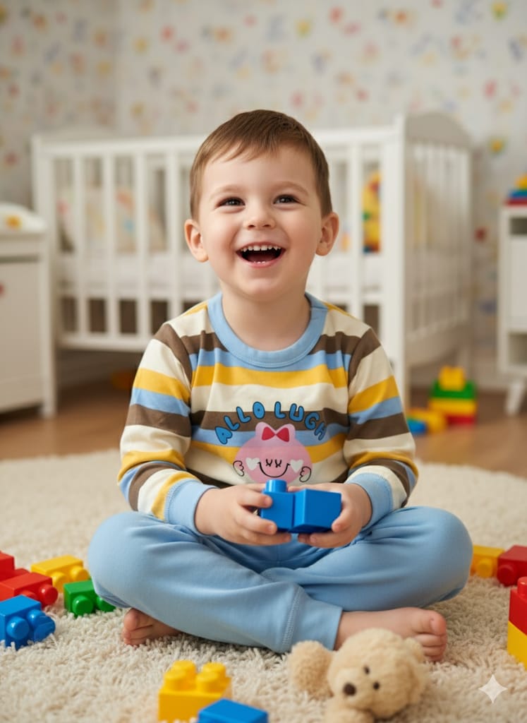 Mint Mood Cozy Wear Stripe Soft Sweatshirt & Pajama Set