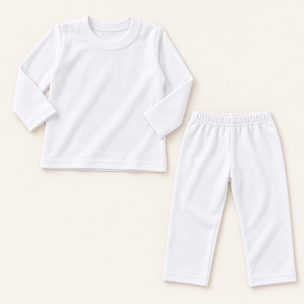 Kids’ White Top & Trouser 2-Piece Set
