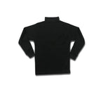 Woolen Mock High Neck Sweater for Kids-Black
